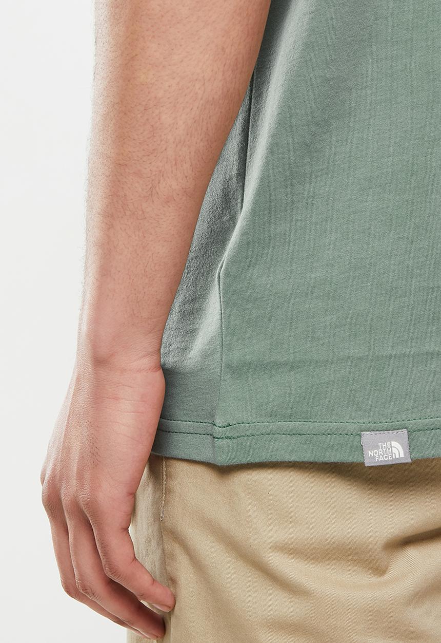 The North Face - Mens short sleeve mountain line tee - khaki