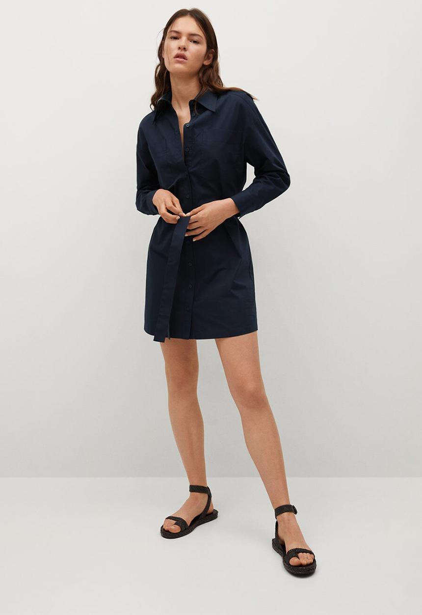 MANGO - Dress mexi1-h - navy