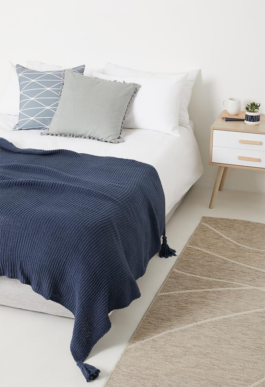 Sixth Floor - Super soft knit throw - navy