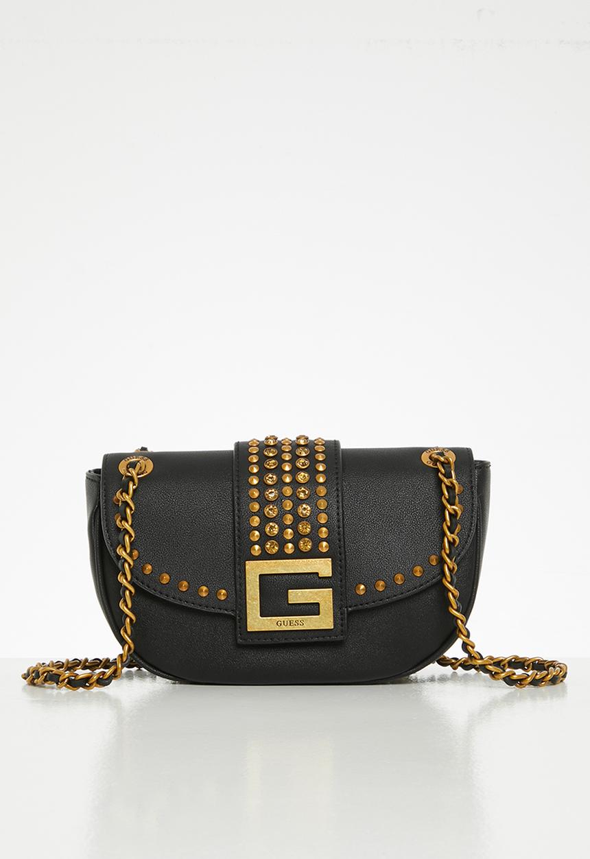 GUESS - Bling convertible xbody flap - black