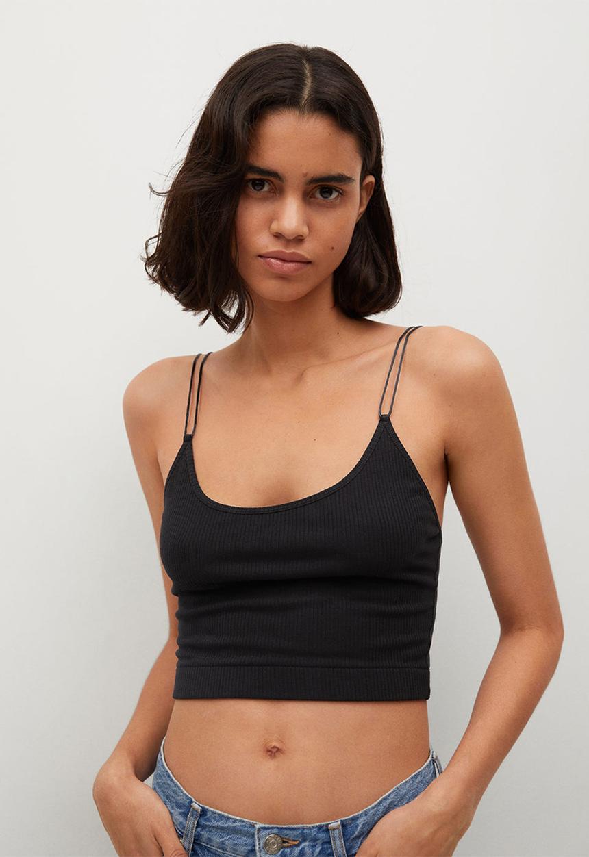 MANGO - Top manita - black