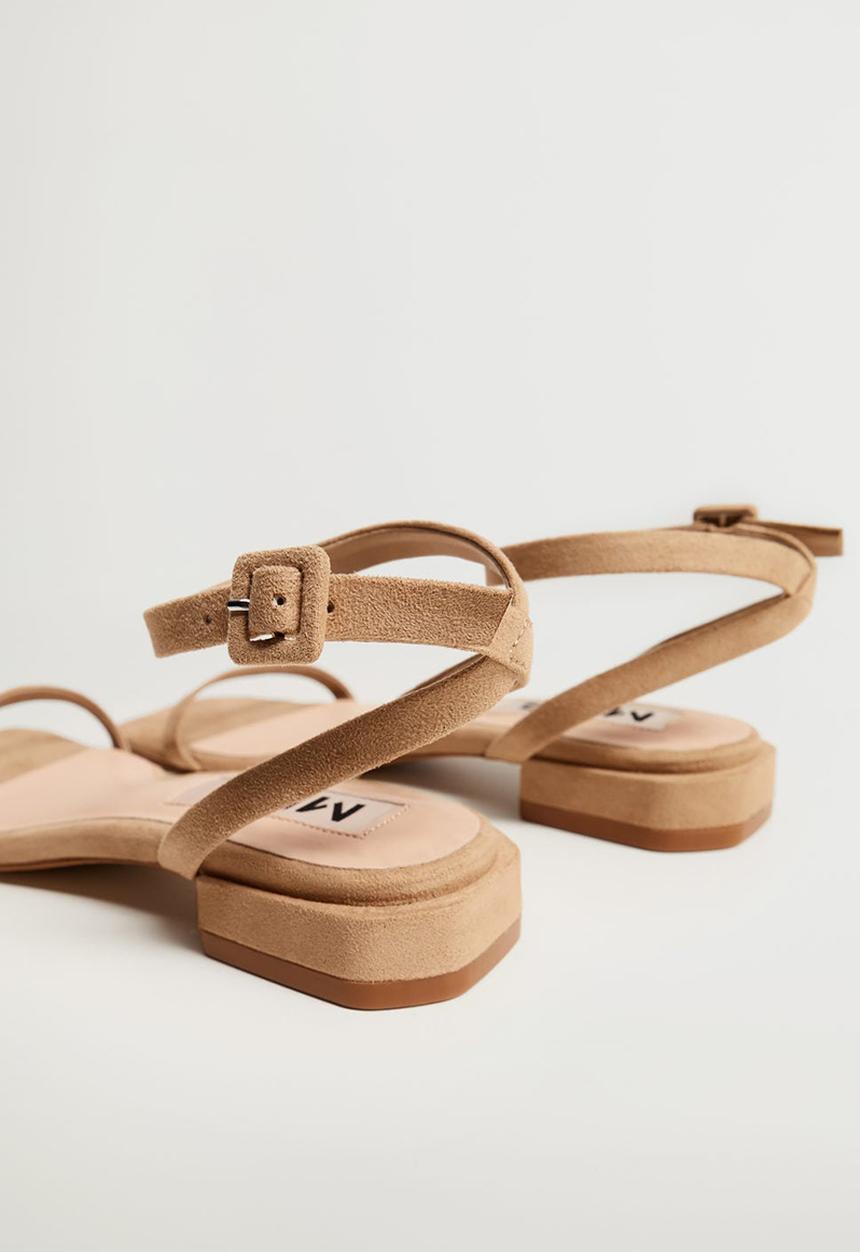 MANGO - Africa sandal - light brown