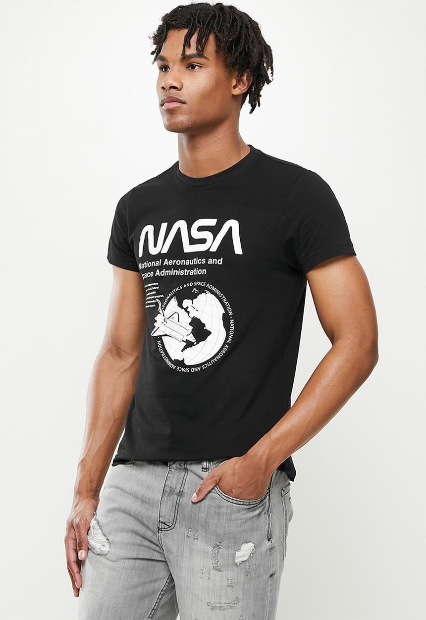 STYLE REPUBLIC - Buz nasa printed crew neck tee - black
