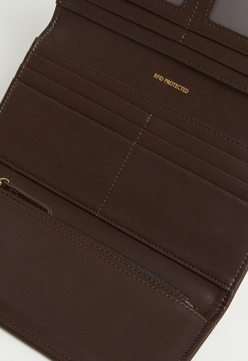 POLO - Polo panama slim trifold purse - camel