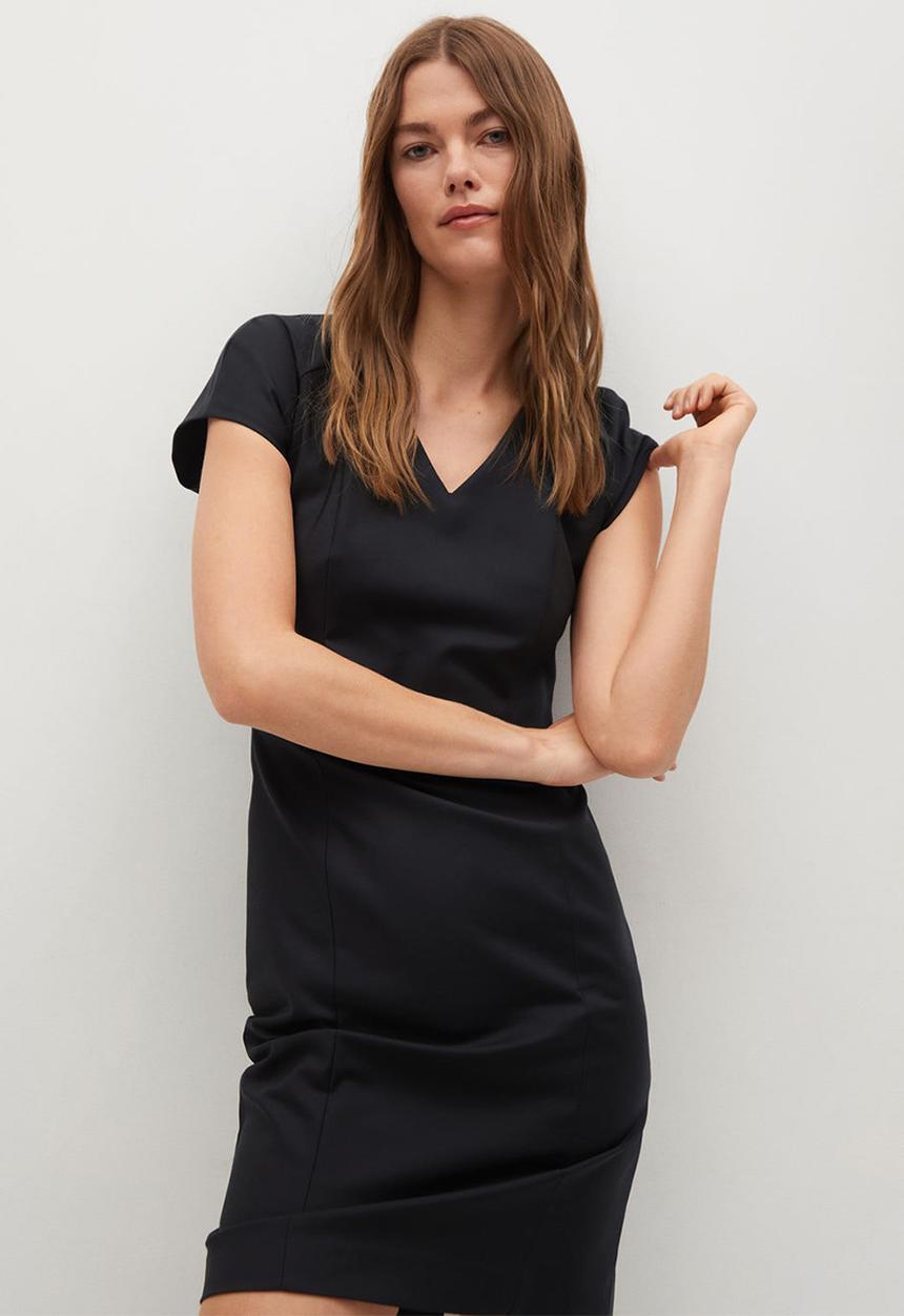MANGO - Dress cofi-a - black