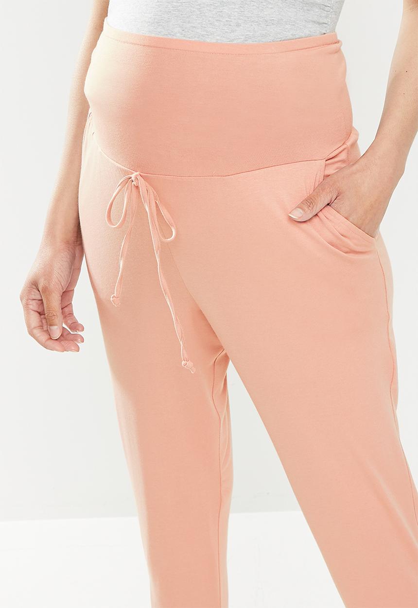 edit Maternity - Drop crotch jogger - blush