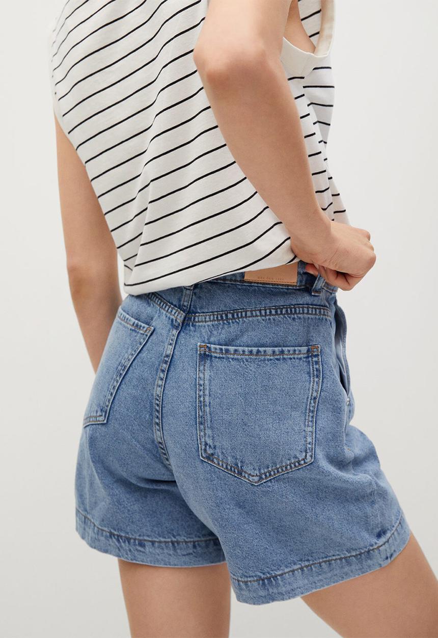 MANGO - Shorts regina - open blue