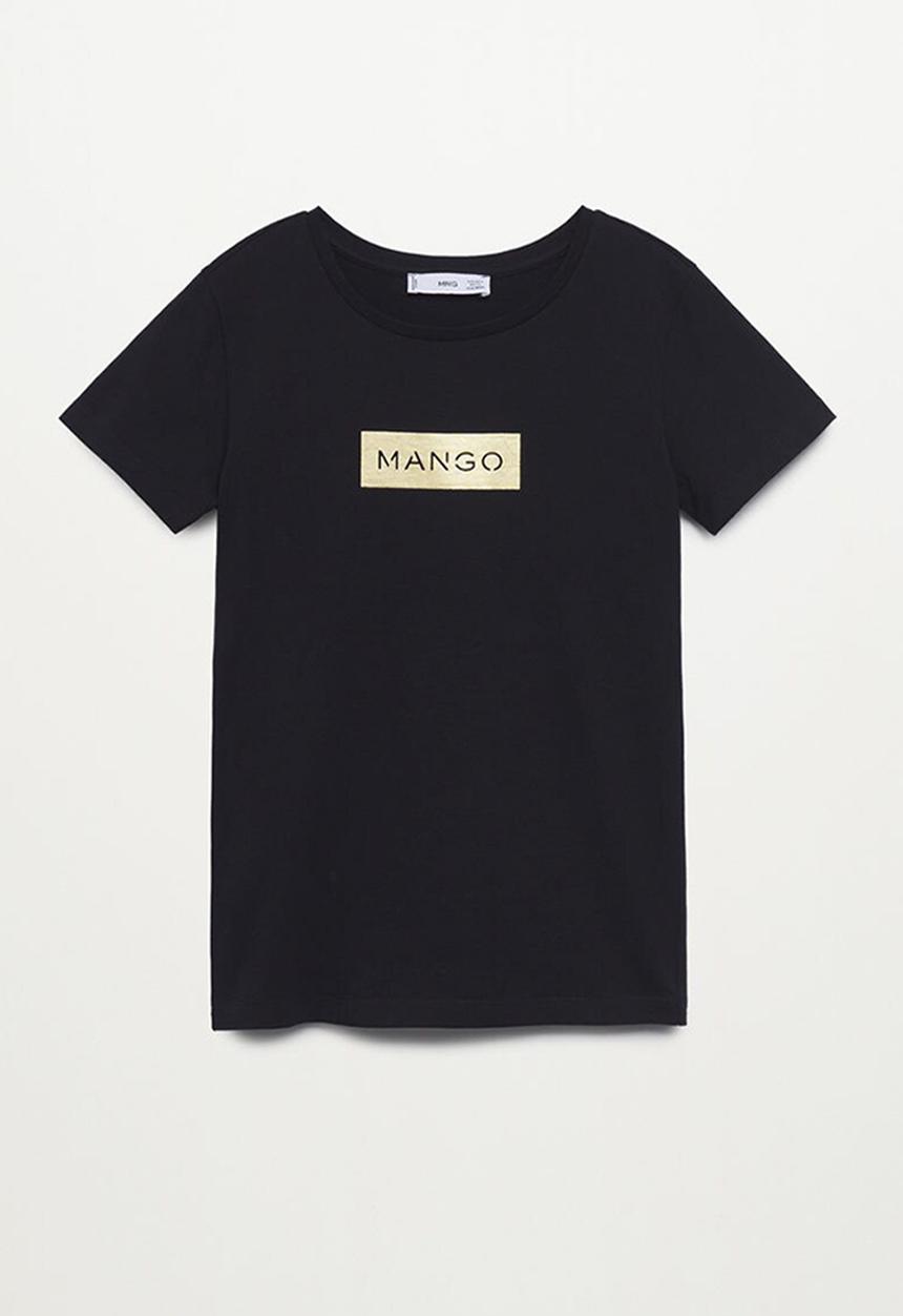 MANGO - T-shirt pstmango - black