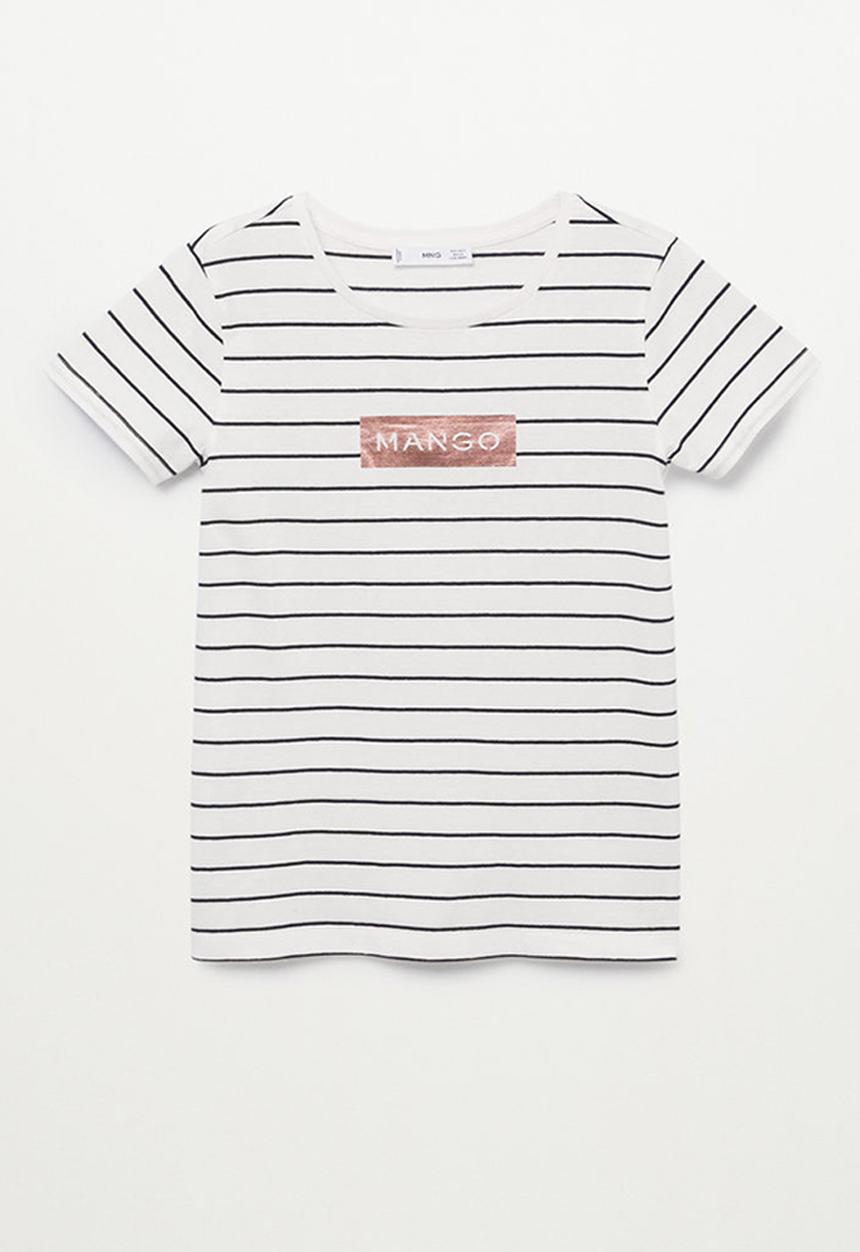 MANGO - T-shirt pstmango - natural