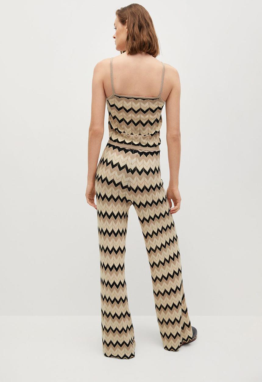 MANGO - Trousers marfil - light beige