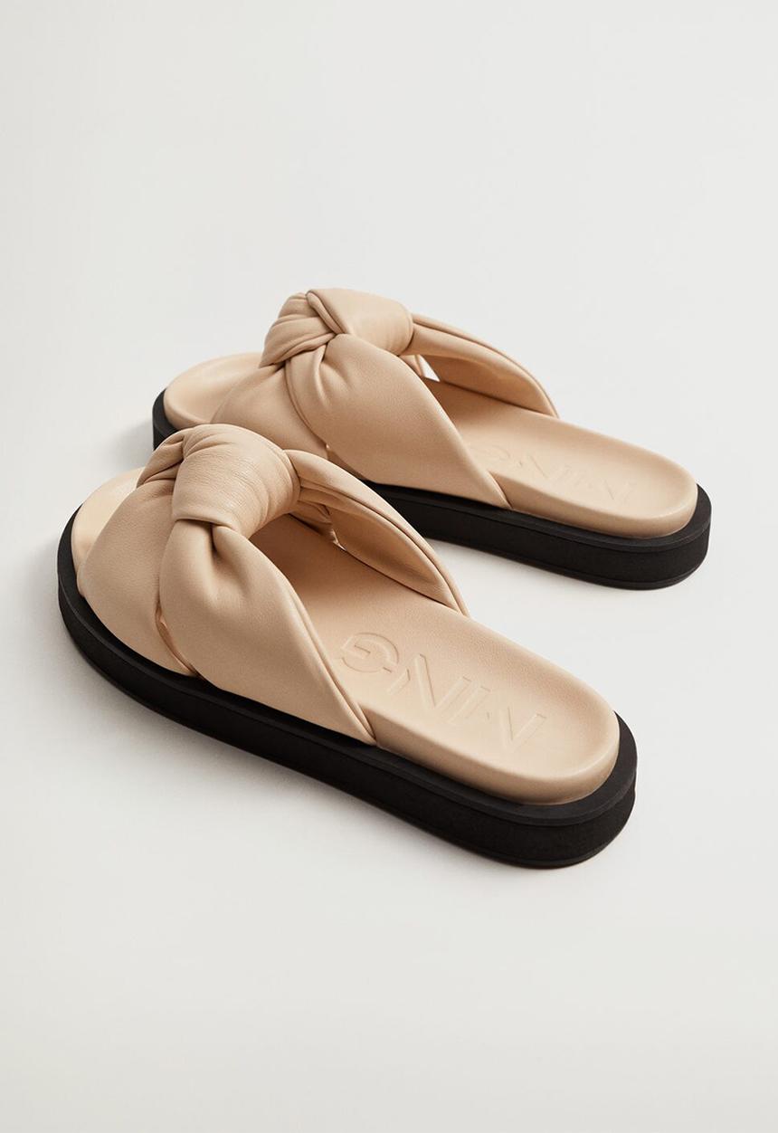 MANGO - Ponta sandal - light beige