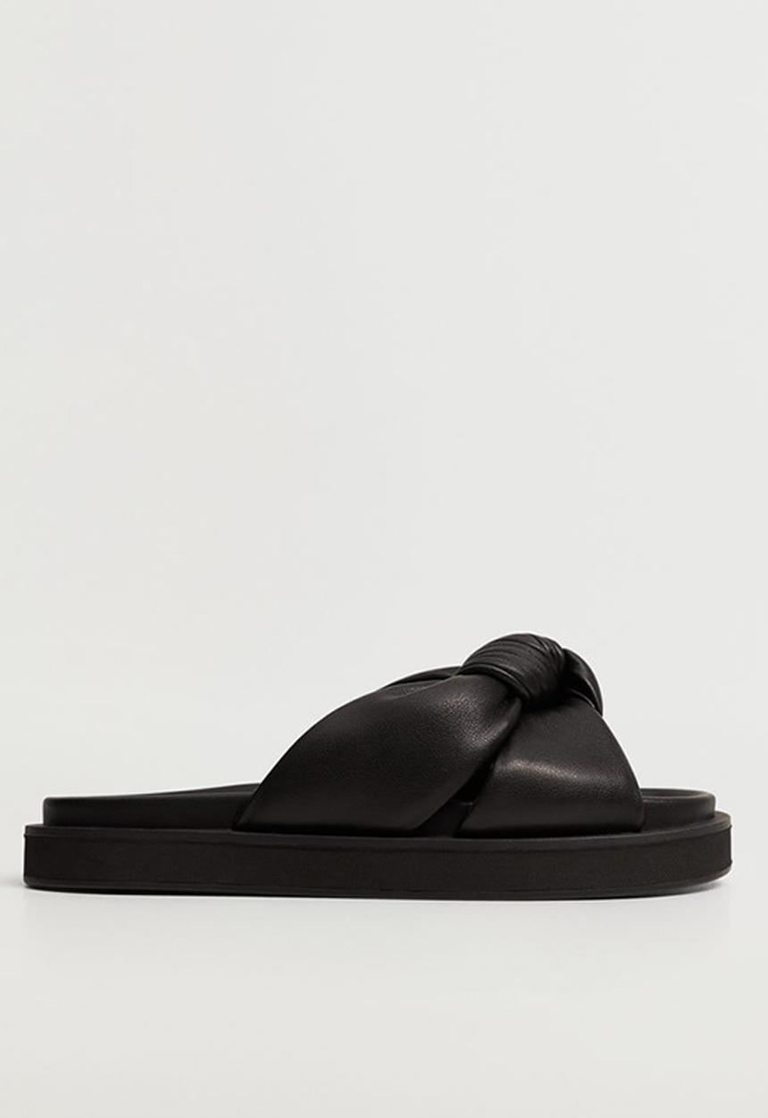 MANGO - Ponta sandal - black