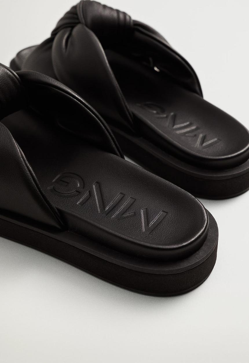 MANGO - Ponta sandal - black