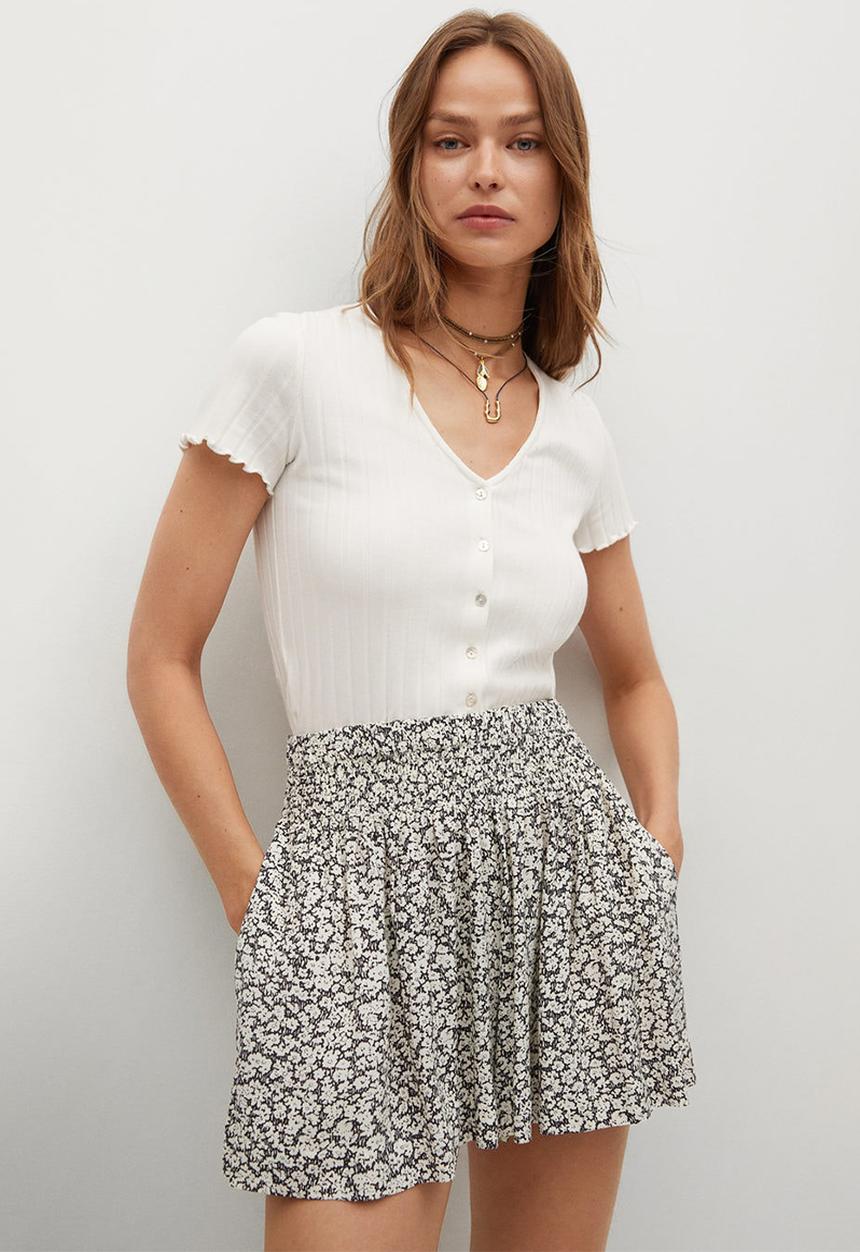MANGO - Shorts rebecca - light beige