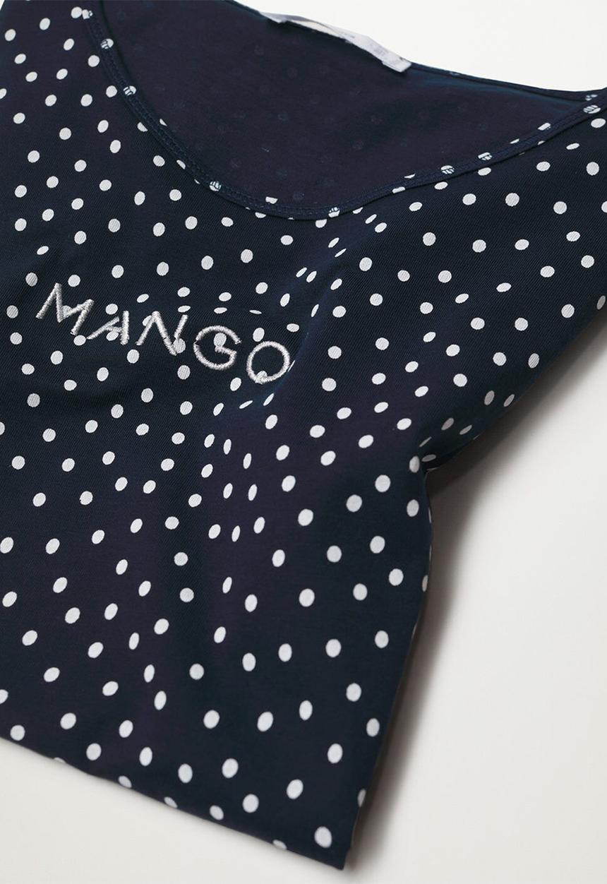 MANGO - T-shirt mangofi-h - navy