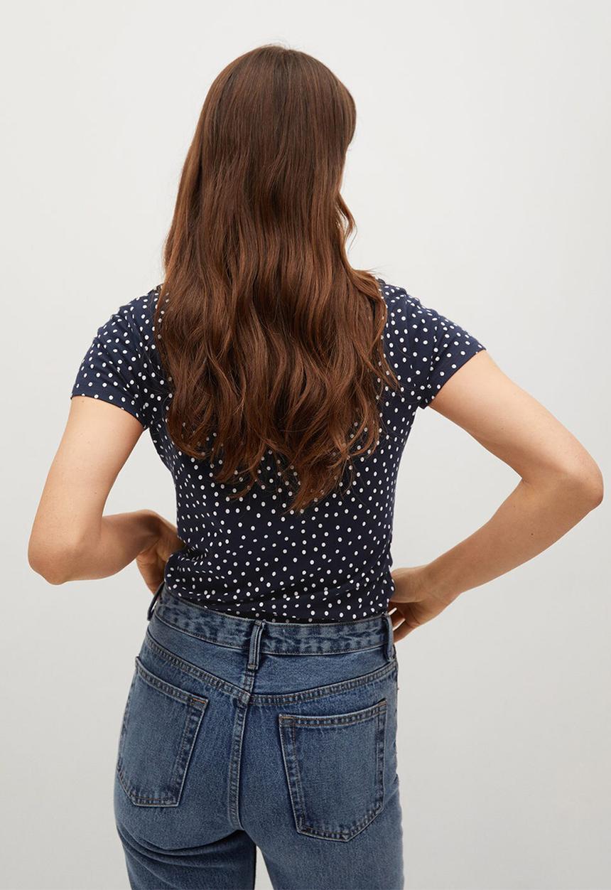 MANGO - T-shirt mangofi-h - navy