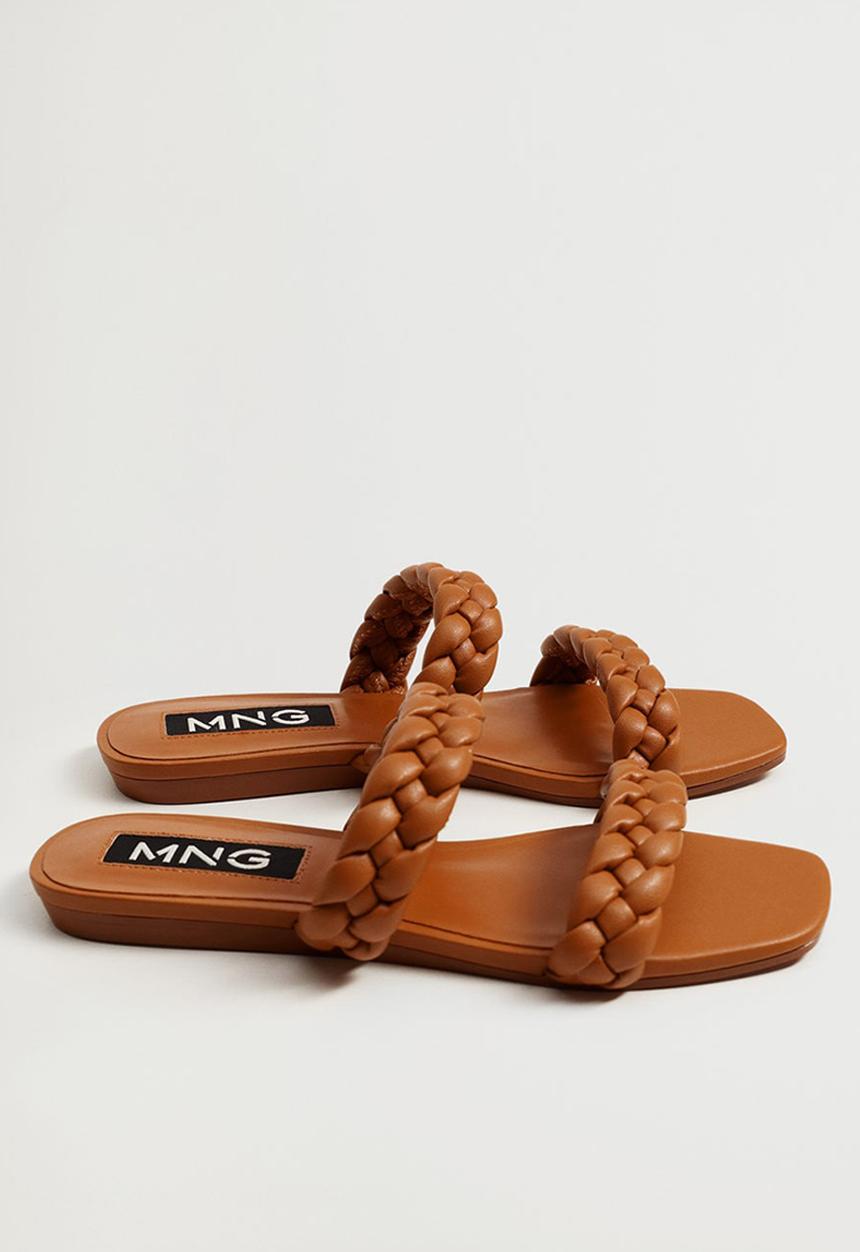 MANGO - Mulan sandal - medium brown
