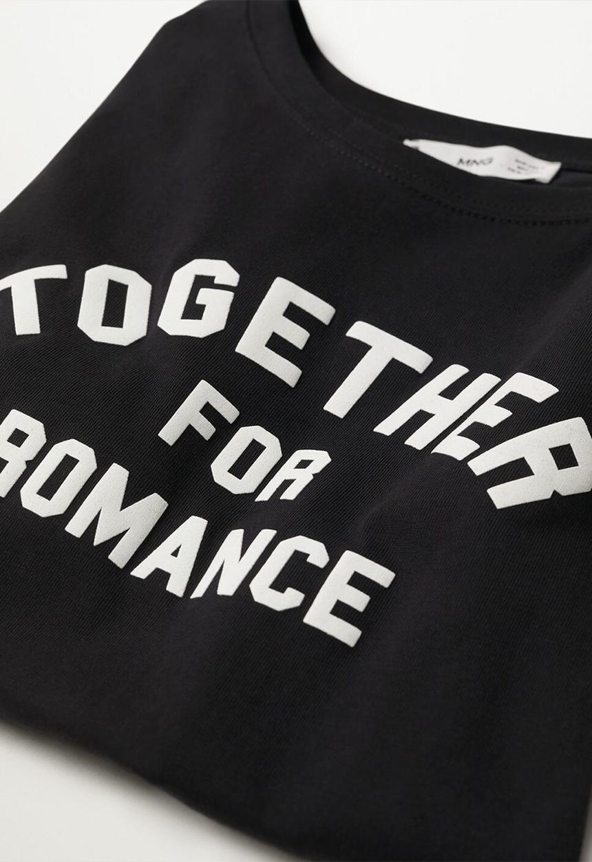 MANGO - T-shirt psttoge - black