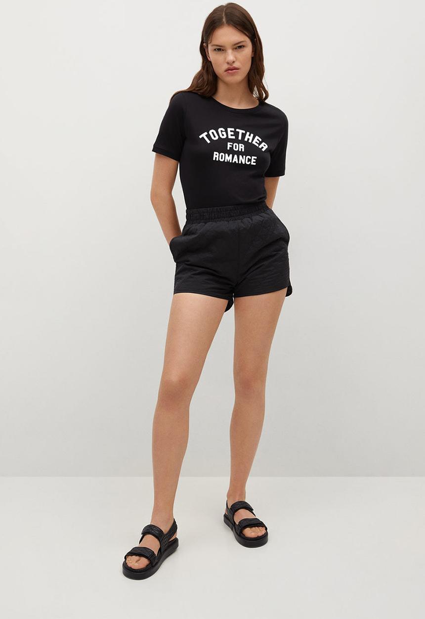 MANGO - T-shirt psttoge - black
