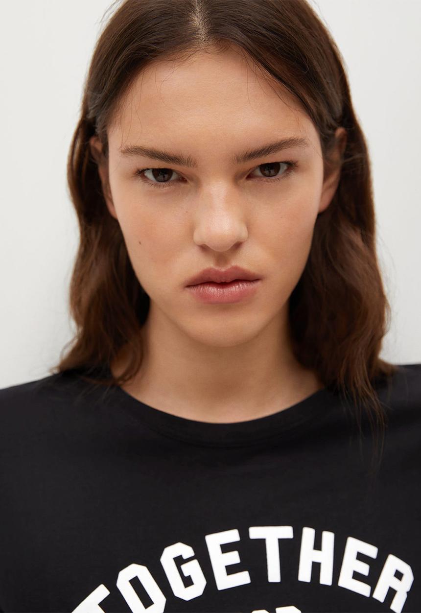 MANGO - T-shirt psttoge - black