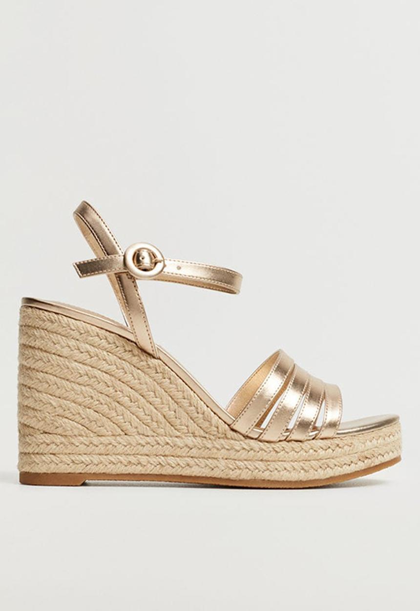 MANGO - Girl wedge - gold