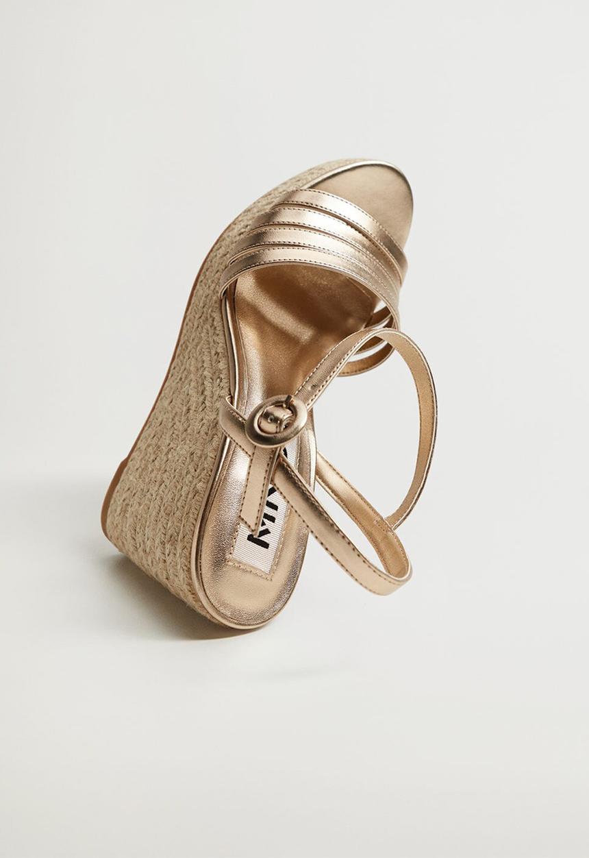 MANGO - Girl wedge - gold