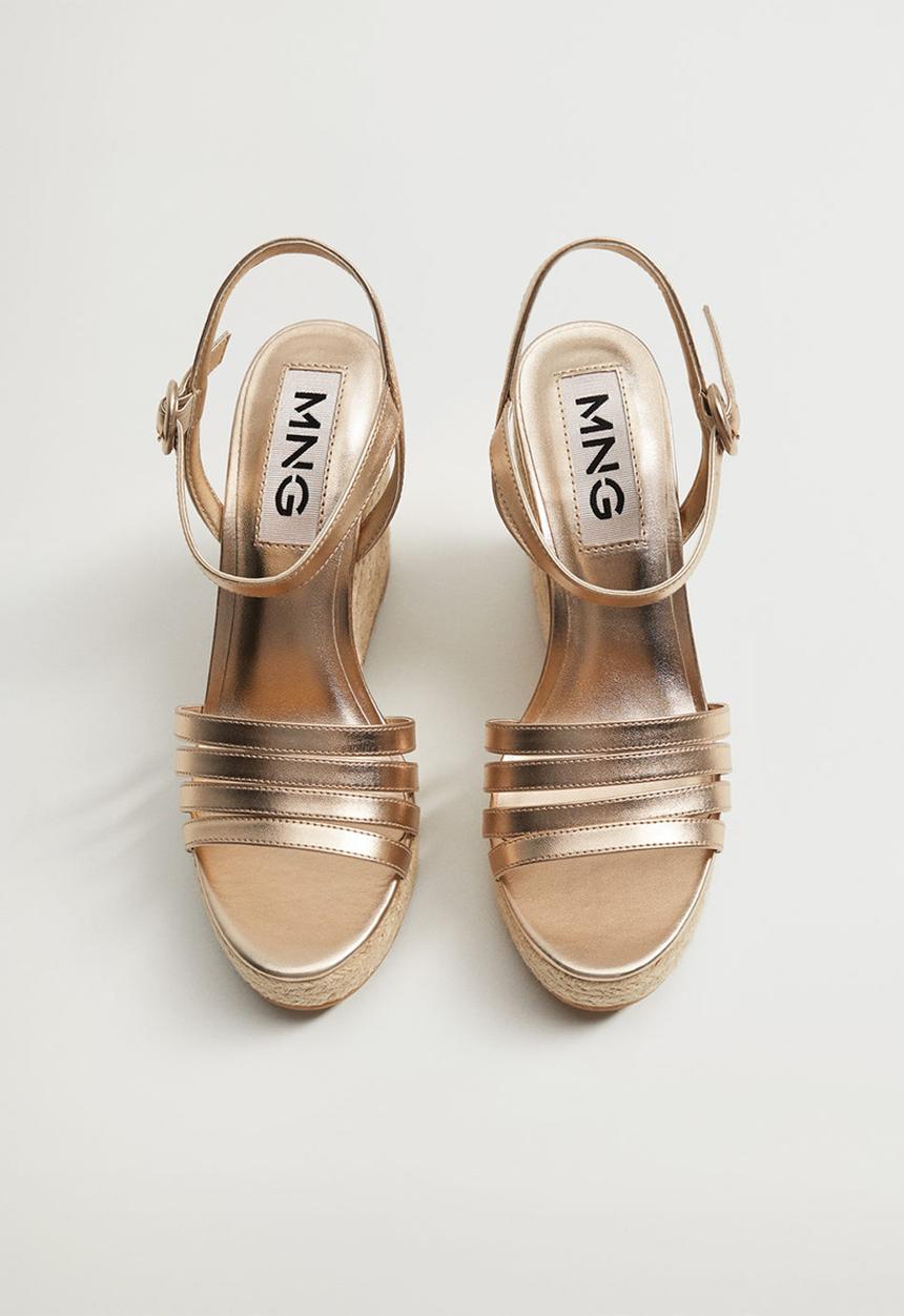 MANGO - Girl wedge - gold