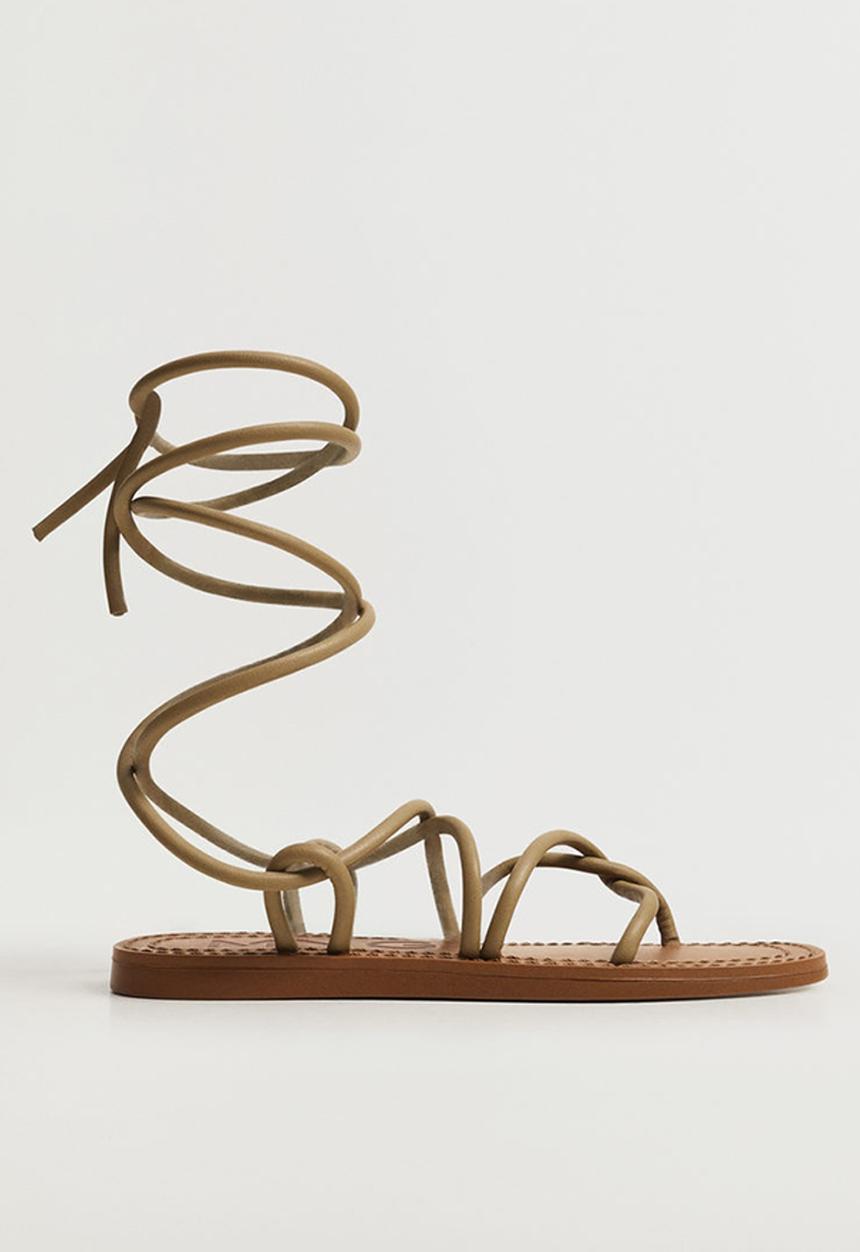 MANGO - Turtle sandal - dark green