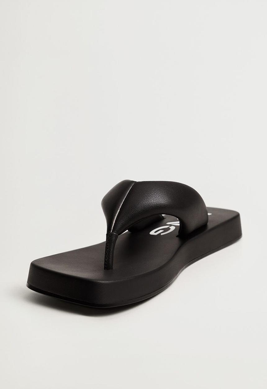 MANGO - Foam sandal - black