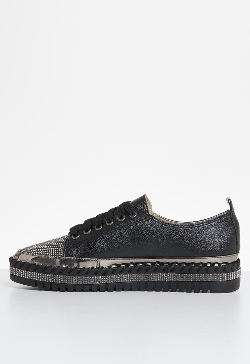Footwork - Glits jewelled toe sneaker - black