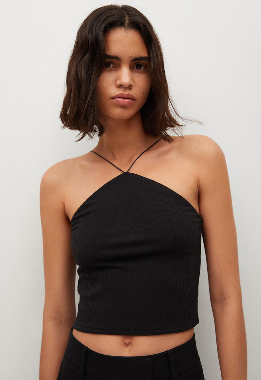 MANGO - Top vivian - black