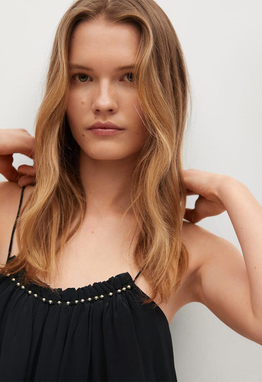 MANGO - Dress vale - black