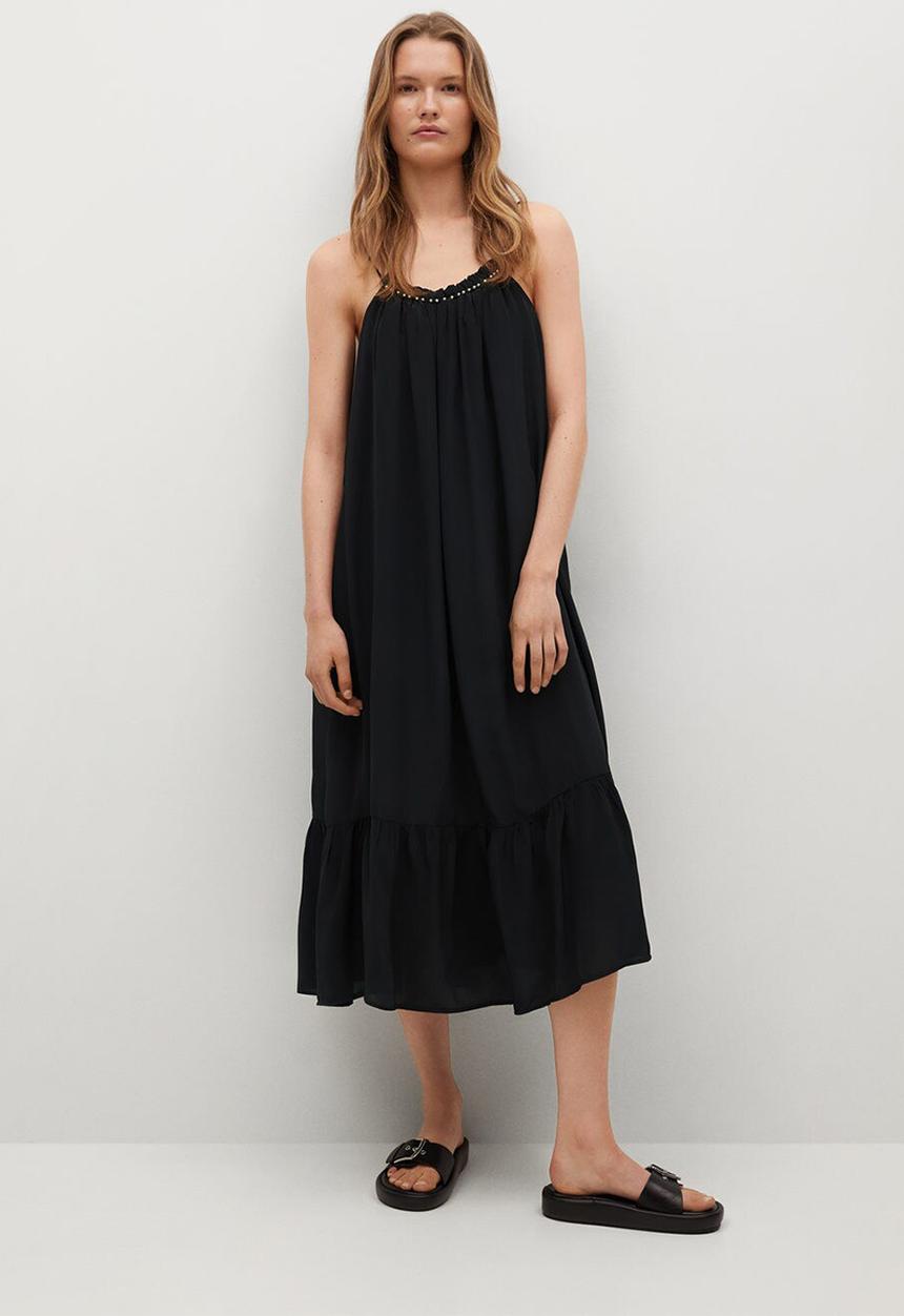 MANGO - Dress vale - black