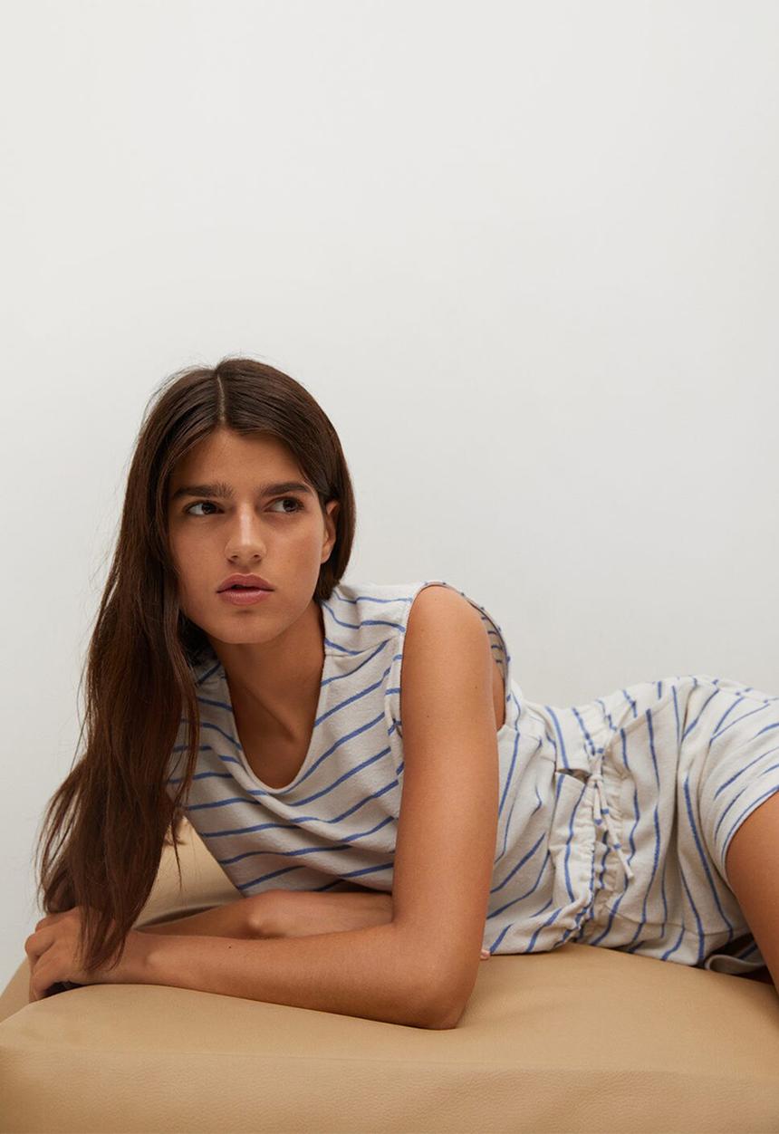 MANGO - Shorts cali - light pastel & blue