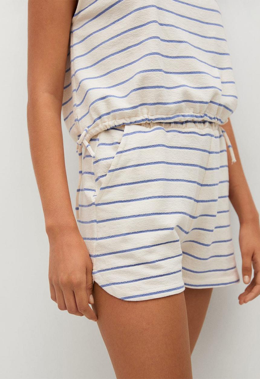 MANGO - Shorts cali - light pastel & blue