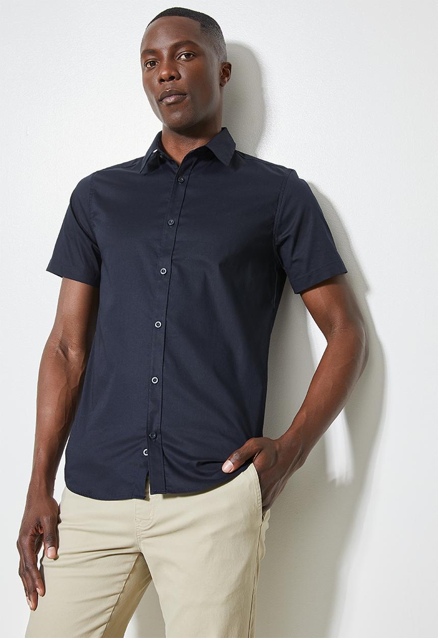 Superbalist - Slim fit short sleeve shirt - navy