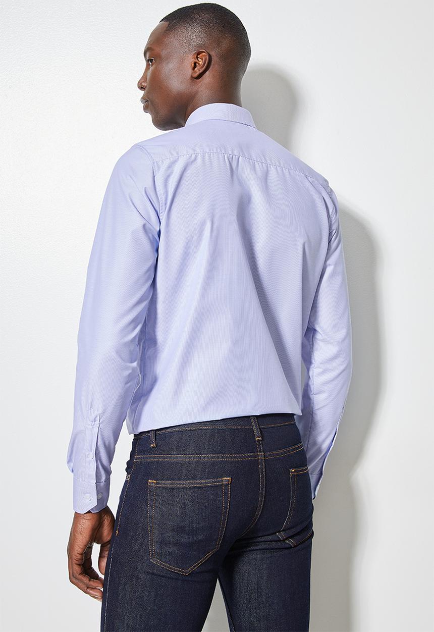 Superbalist - Jos slim stripe shirt - blue