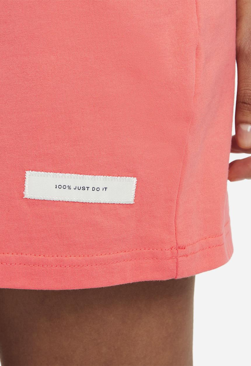 Nike - Nsw icn clsh short sleeve dress - magic ember & white