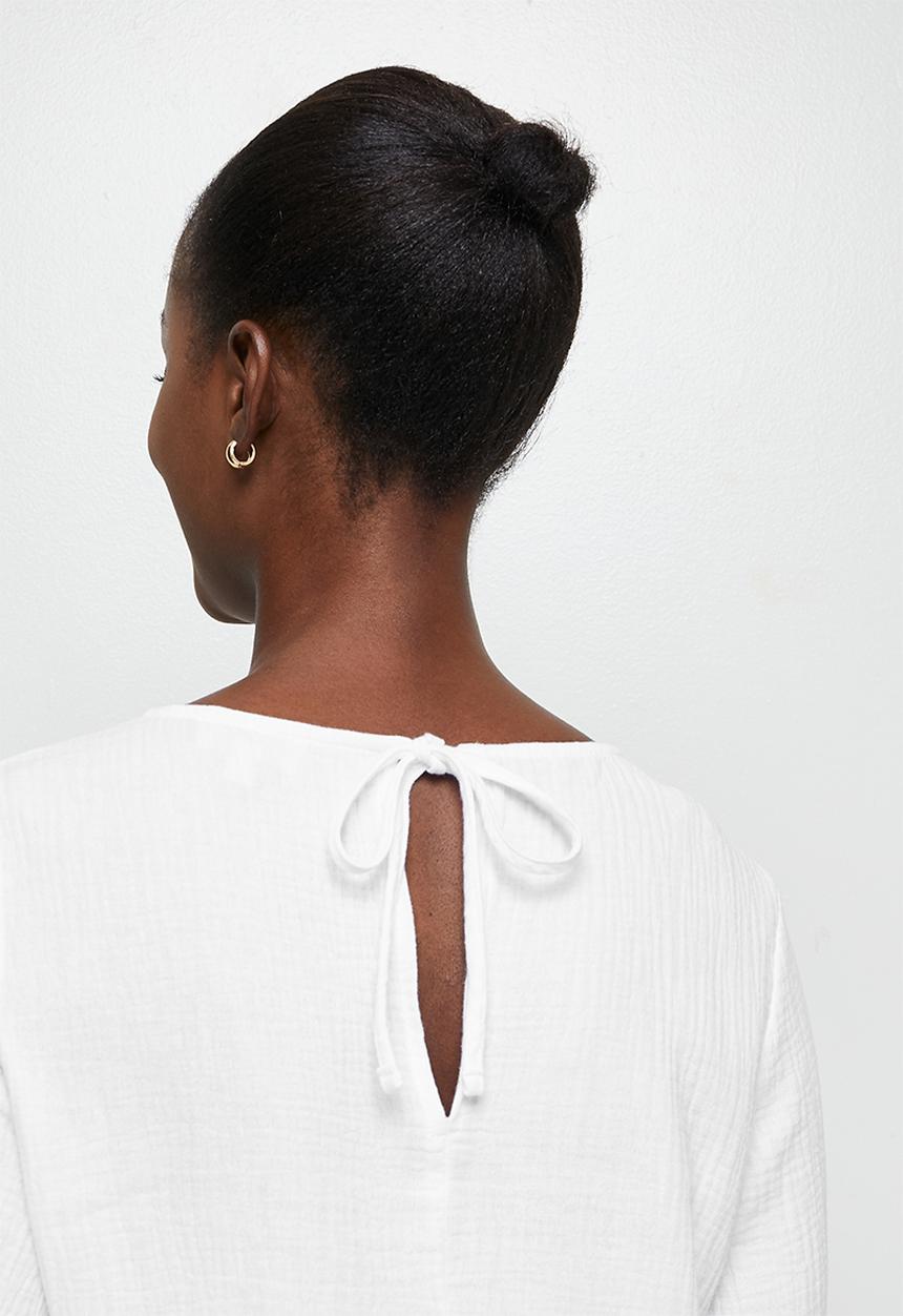 edit - Cotton balloon sleeve blouse - milk