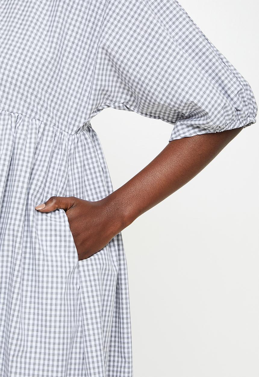 AMANDA LAIRD CHERRY - Twins dress - grey & white
