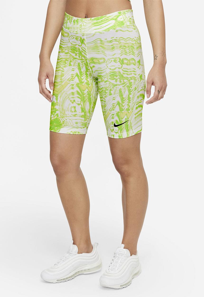 Nike - Nsw essntl short aop prnt - white & lemon twist
