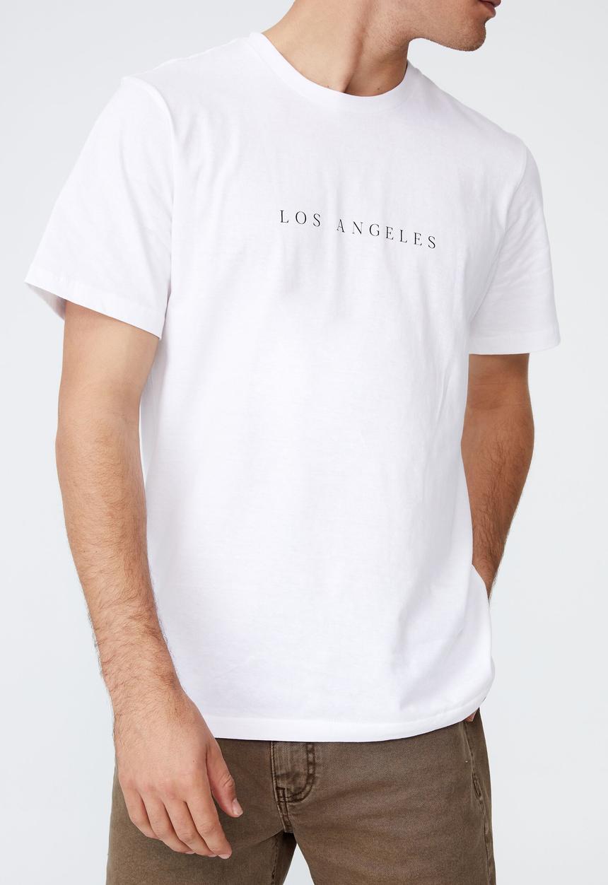 Cotton On - Tbar text t-shirt - white