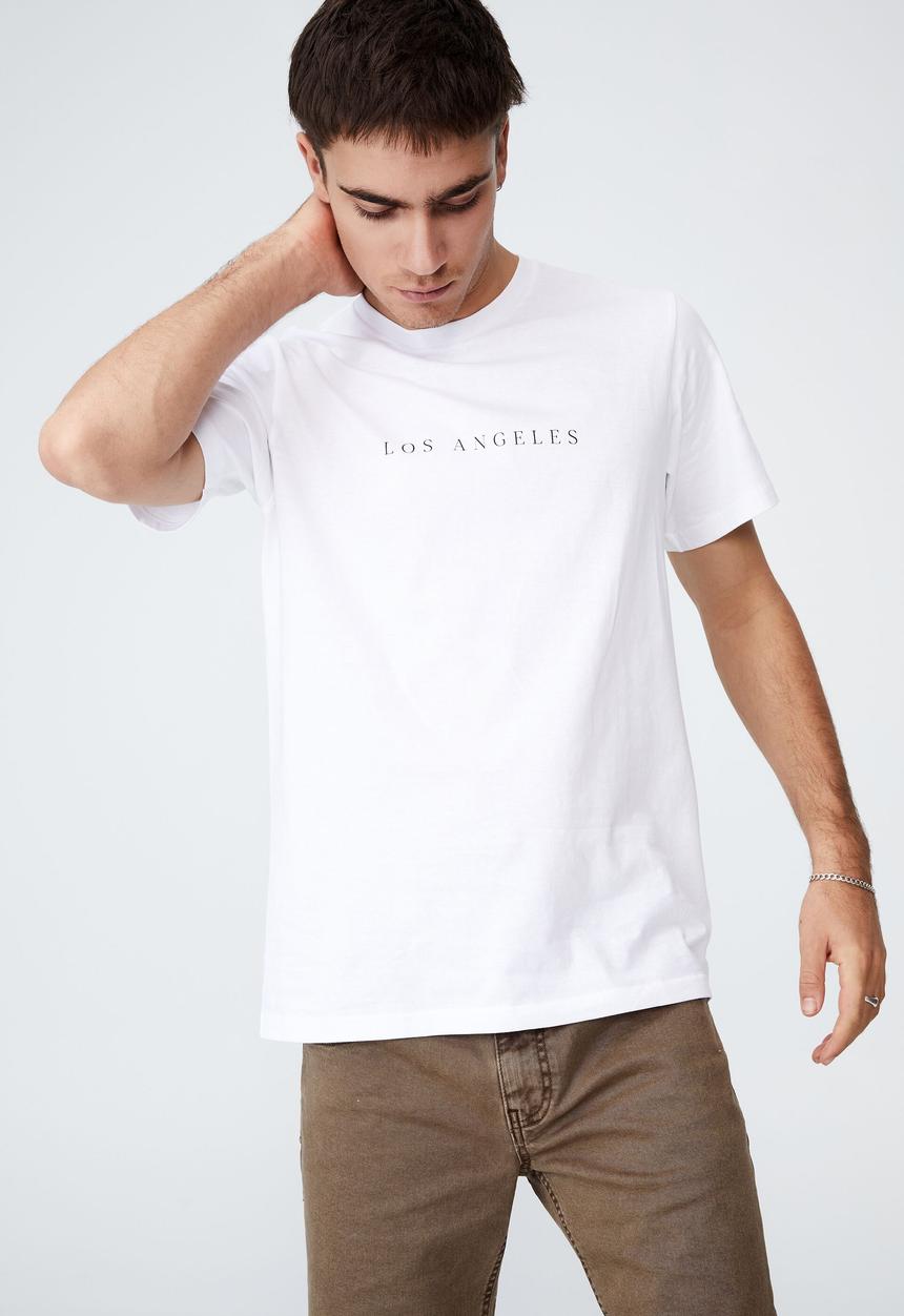 Cotton On - Tbar text t-shirt - white
