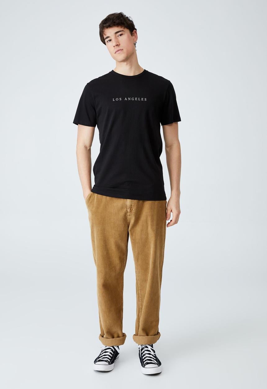 Cotton On - Tbar text t-shirt - black