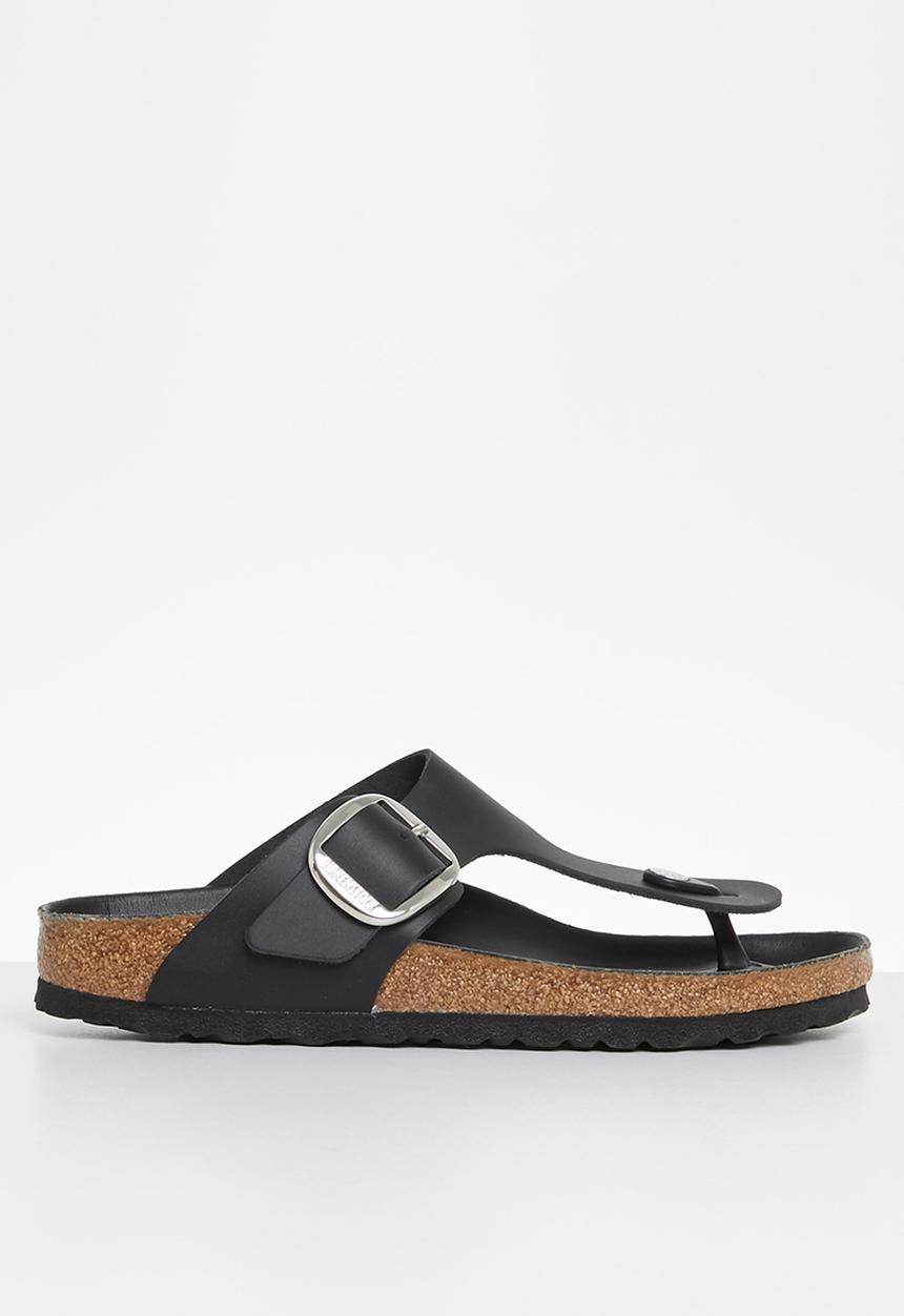 Birkenstock - Gizeh big buckle smooth leather narrow - black