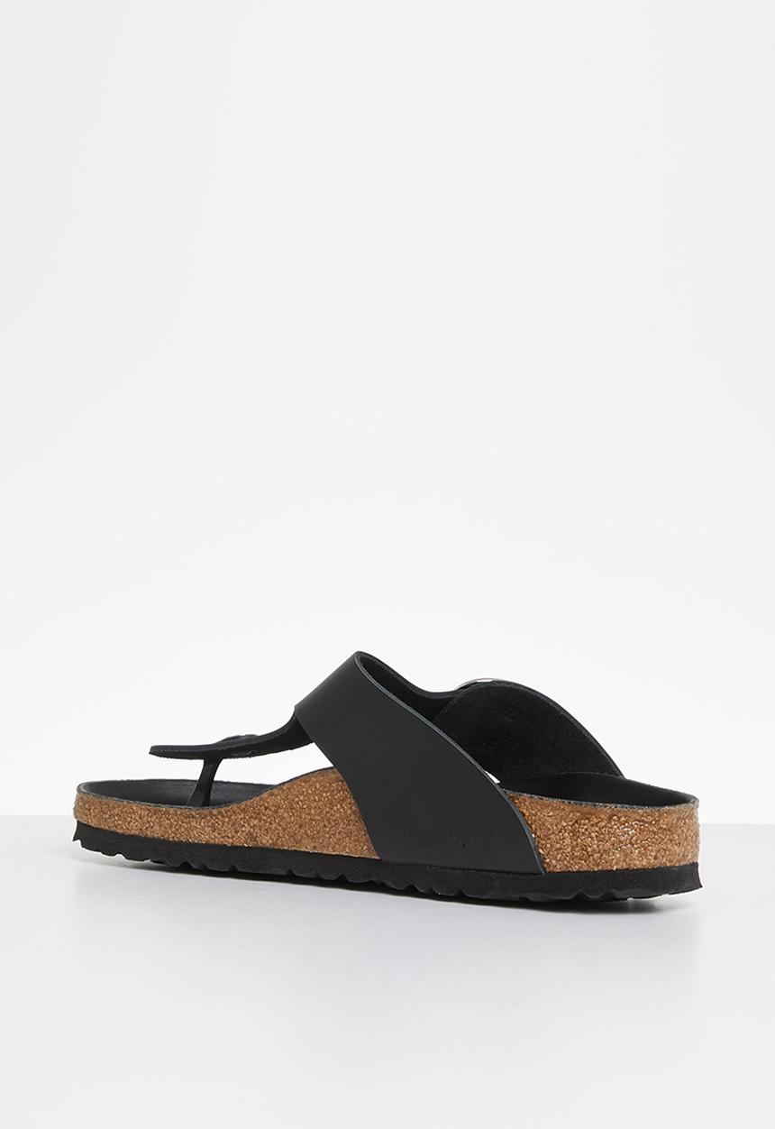 Birkenstock - Gizeh big buckle smooth leather narrow - black