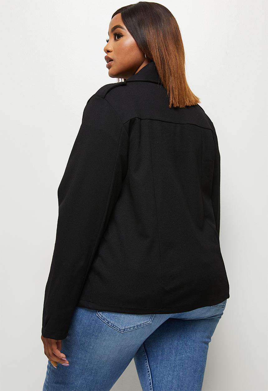 edit Plus - Relaxed ponti biker - black