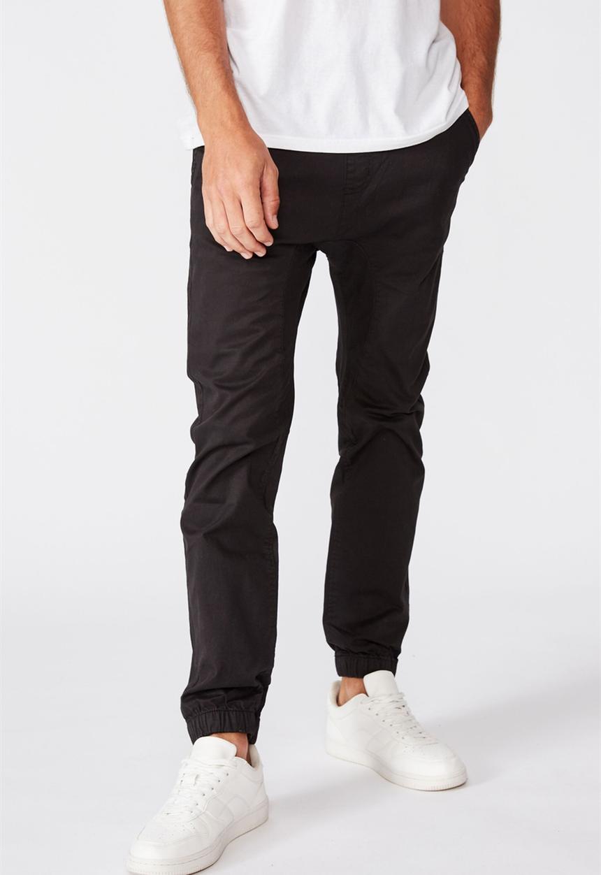 Cotton On - Drake cuffed pant - true black
