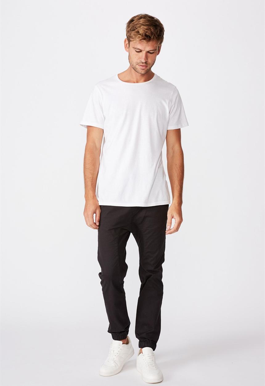 Cotton On - Drake cuffed pant - true black