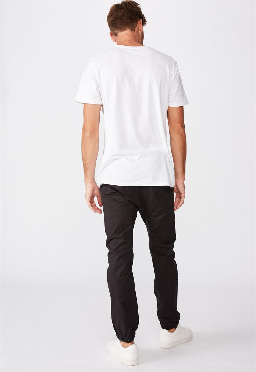 Cotton On - Drake cuffed pant - true black